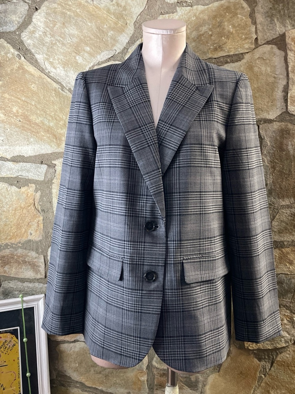 J.Crew Italian Stretch Wool Plaid Blazer | Size 10 | Tailored Fit